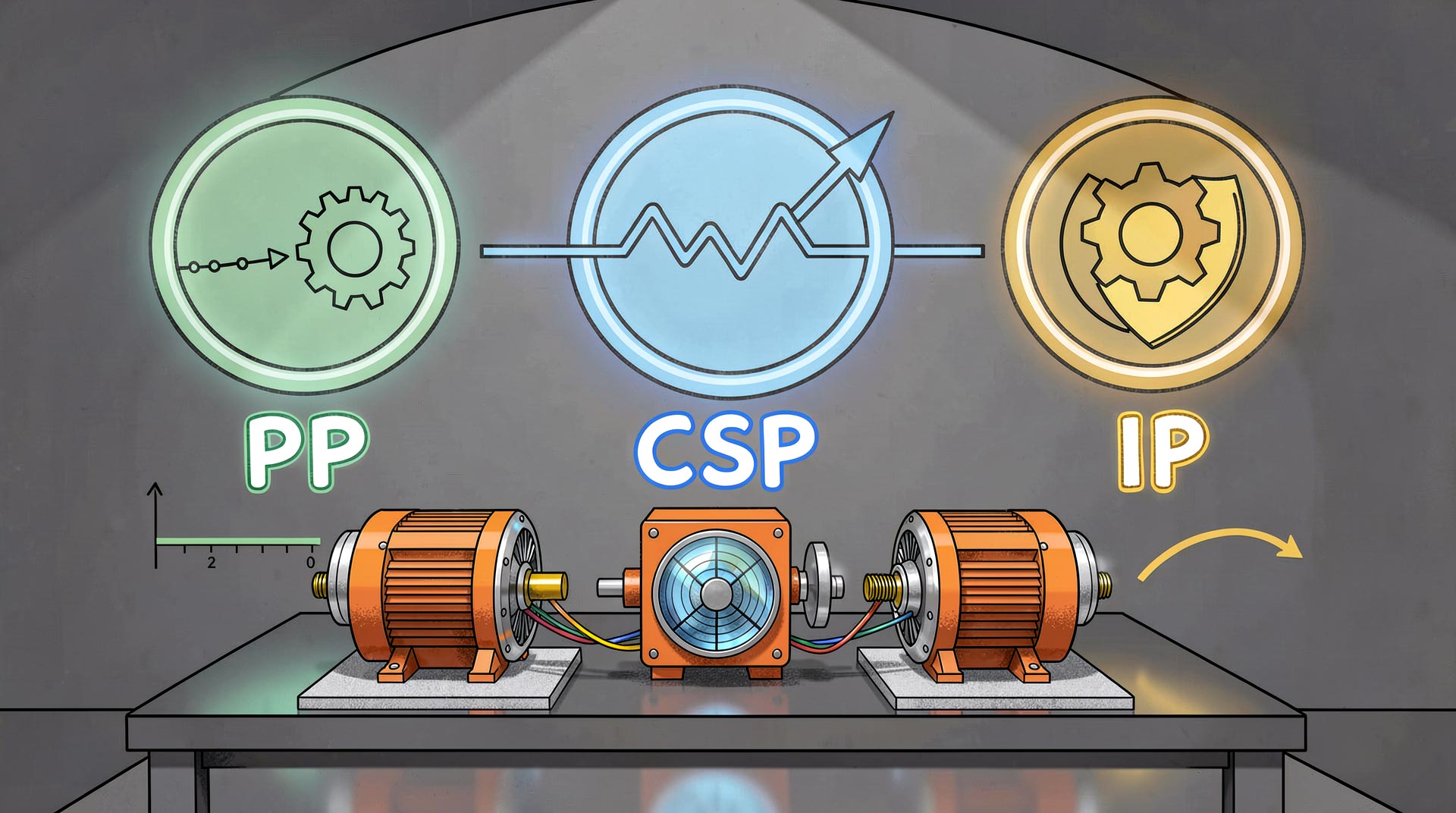 什么是伺服电机的PP模式、CSP模式和IP模式？