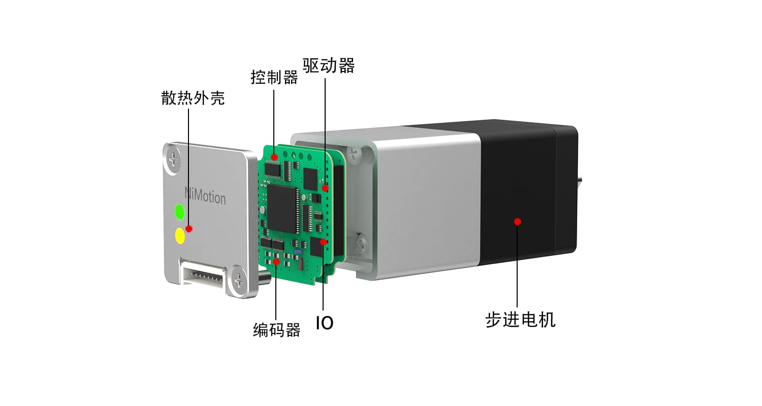 STM20一体化步进伺服电机结构示意图