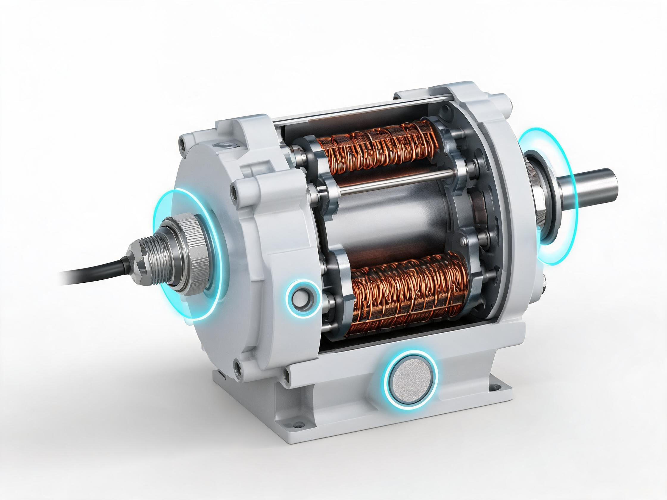 Waterproof motor sealing structure cross-section