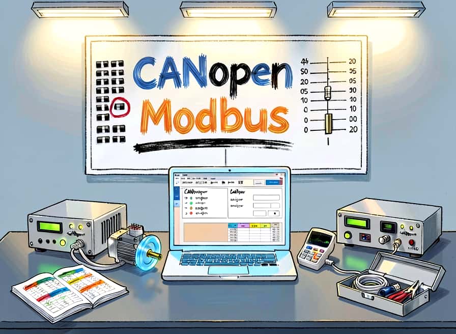[科普知识]CANopen或Modbus通讯中如何修改节点地址与波特率?